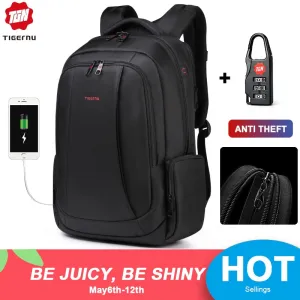 Tigernu Anti Theft Nylon 27L Men 15.6 inch Laptop Backpacks School Fashion Travel Male Mochilas Feminina Casual Women Schoolbag