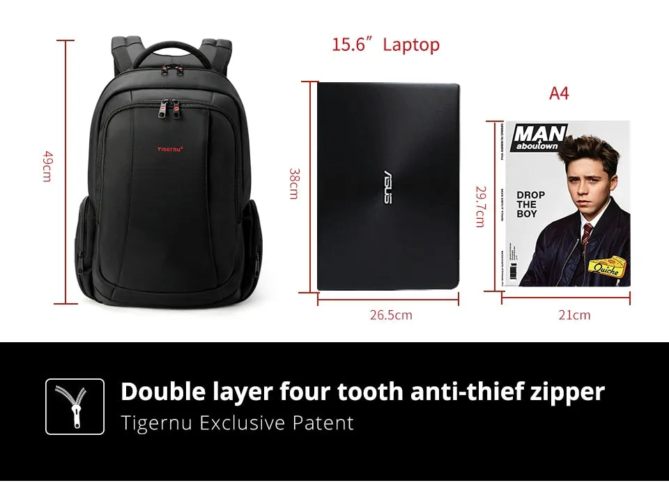 Tigernu Anti Theft Nylon 27L Men 15.6 inch Laptop Backpacks School Fashion Travel Male Mochilas Feminina Casual Women Schoolbag
