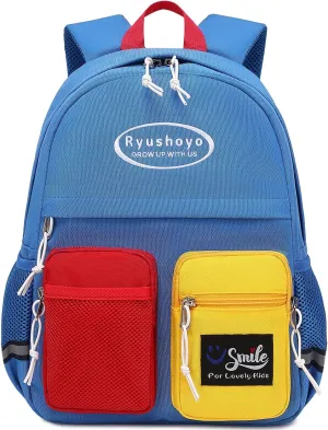 Toddler Backpack for 2-6 Years Boys Girls: 900D Polyester Kids Backpack with Chest Strap & Reflective Strips - Water Resistant Preschool Bag for Daycare, School & Travel-Blue