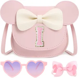 Toddler Purse for Girls Birthday Gift, Little Girls Purse Kids Wallet Mouse Crossbody Bag Gift Set