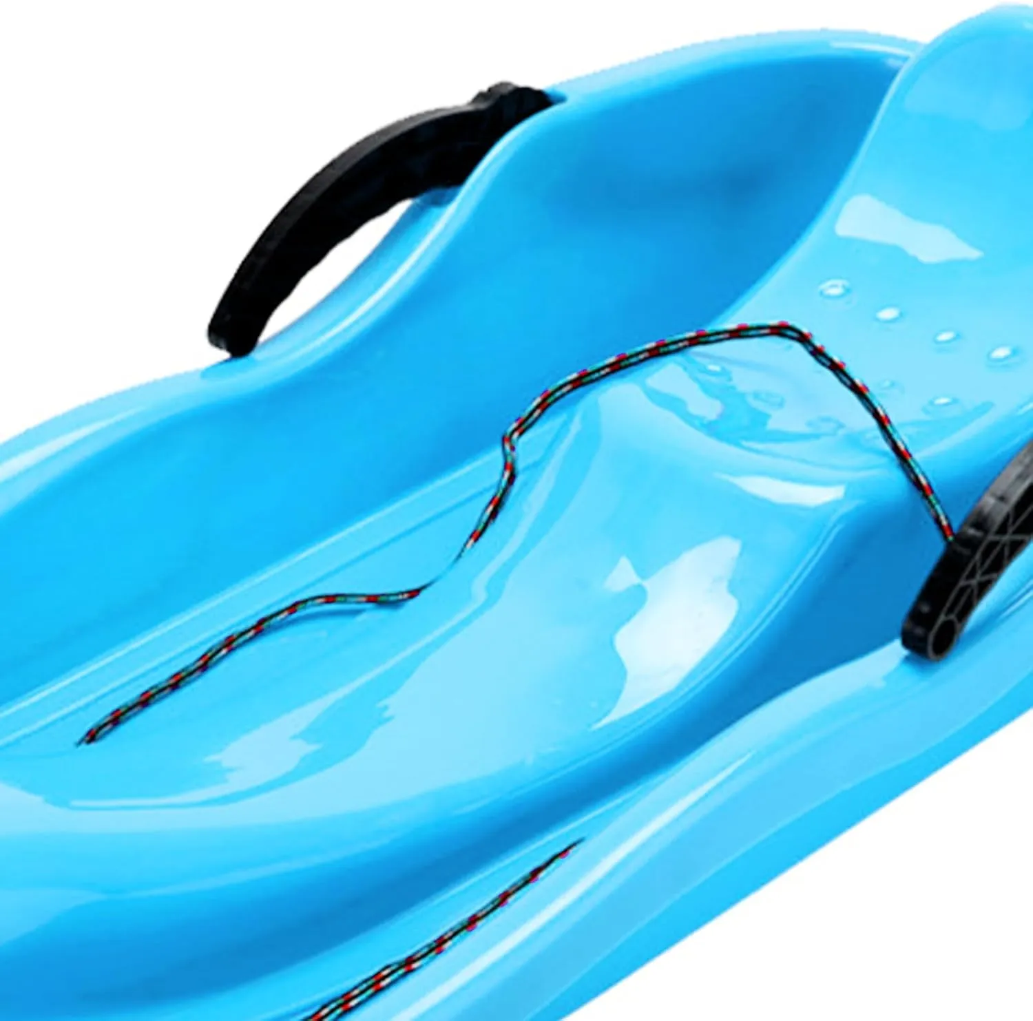Toddler Sled Outdoor Plastic Sled Downhill Flexible Kids Snow Sledding Equipment for Boys Girls with Pull Rope and Handles