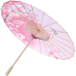 TOPINCN Oil Paper Umbrella Women Handmade Rainproof Windproof Flower Pattern Chinese Classical Dance Umbrella