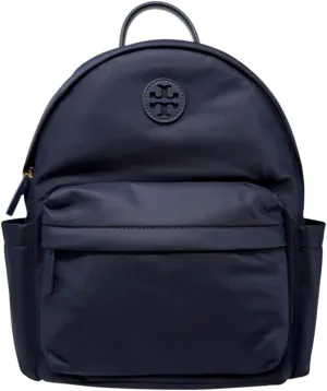Tory Burch 88368 Ella Navy Blue With Blue Hardware Nylon Medium Women's Backpack
