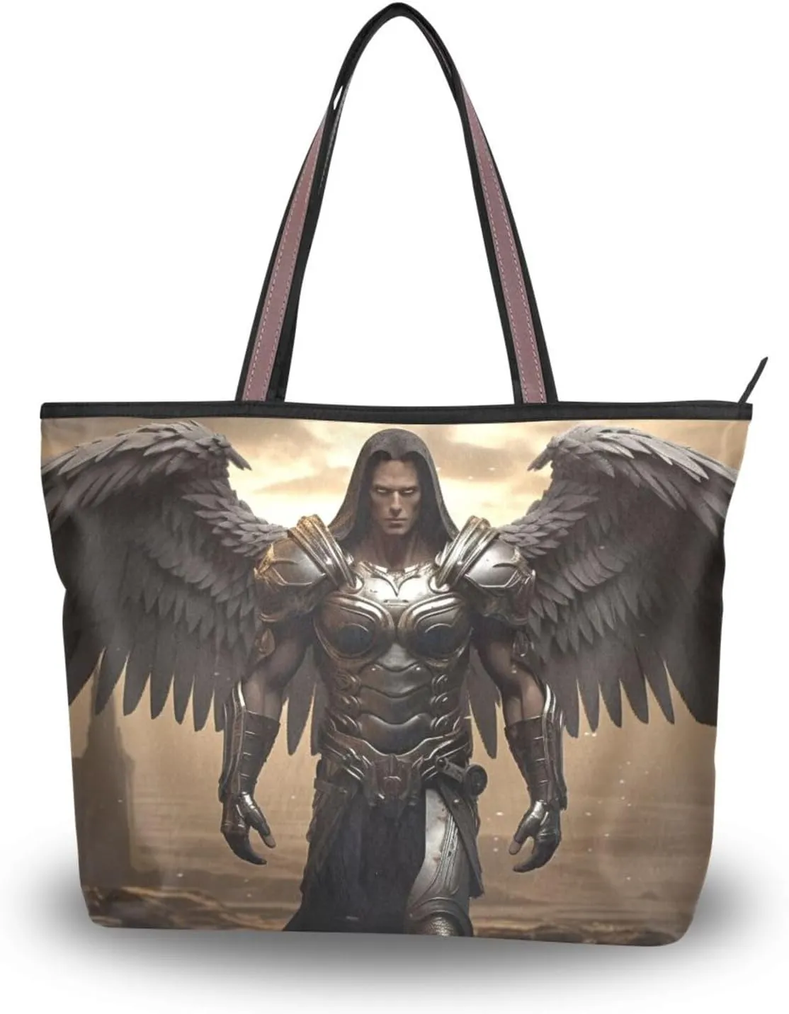 Tote Bag for Women Archangel Black Wing Durable Designer Handbag with Zipper for Daily Use Travel L