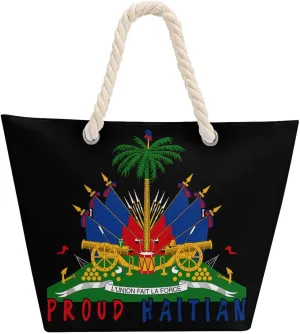 Tote Bag Large Handles Beach Bag with Zipper for Shopping Groceries Travel Outdoors Swim Pool Bag