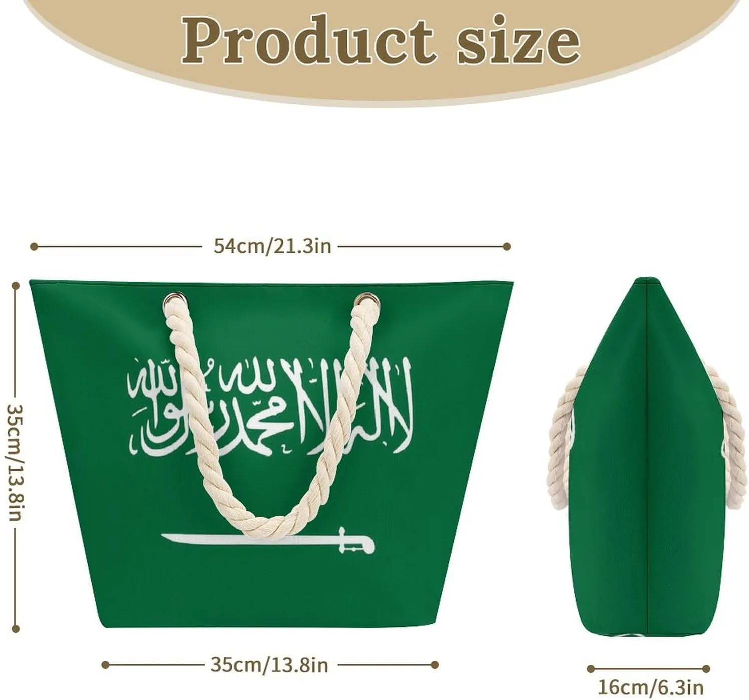 Tote Bag Large Handles Beach Bag with Zipper for Shopping Groceries Travel Outdoors Swim Pool Bag