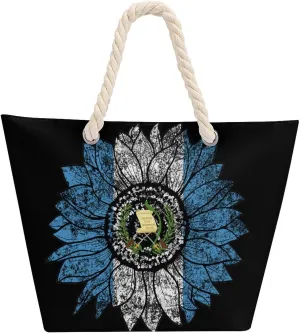 Tote Bag Large Handles Beach Bag with Zipper for Shopping Groceries Travel Outdoors Swim Pool Bag
