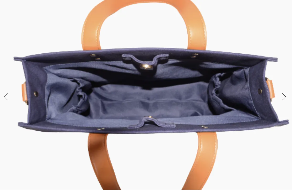 Tote Bag with Leather Handles