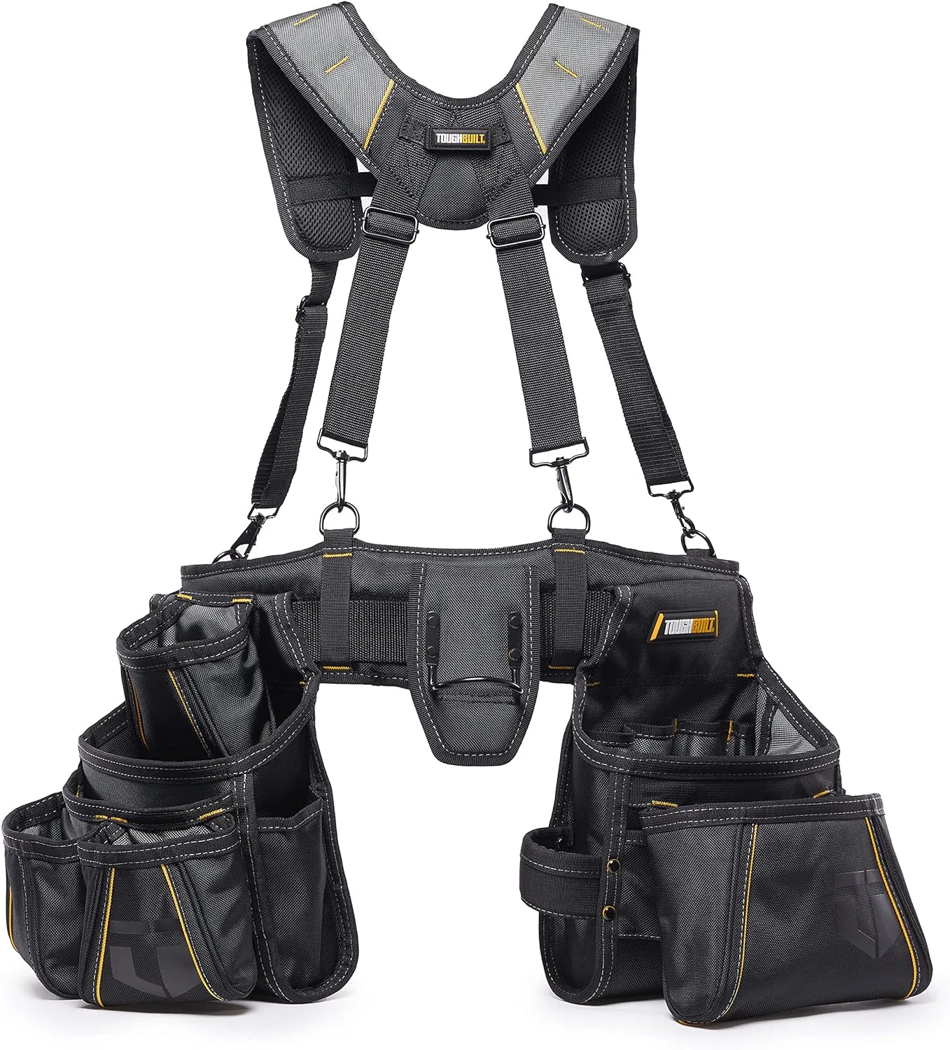 ToughBuilt - Pro Carpenter Suspension Rig with Pockets - Heavy Duty, Deluxe Premium Quality, Durable - Adjustable Size - (TB-302-6)