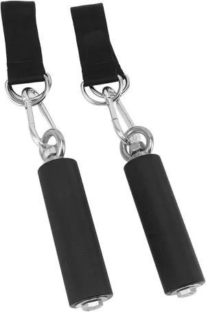 TPR Anti-Slip Pull Up Handles (1 Pair) - Heavy Duty Rubber Coated Gym Cable Handles for LAT Pulldown, Home Gym Equipment, Strength Training Accessories - Universal Attachment for Ropes/Straps