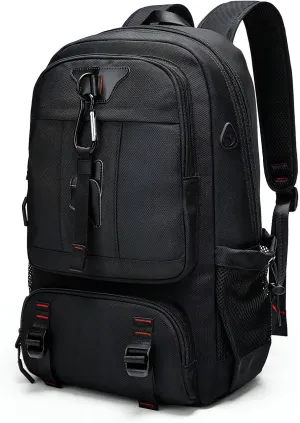 Travel & Business Hiking Bag, Black Computer Bag with USB Interface, Fits 16-Inch Laptop