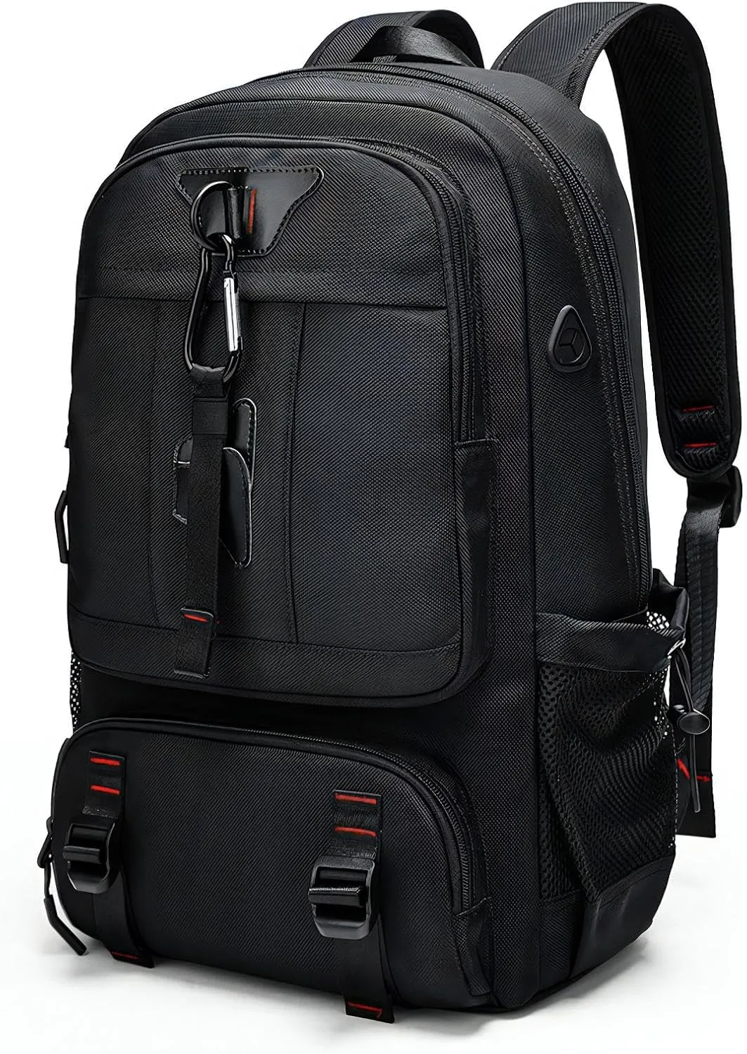 Travel & Business Hiking Bag, Black Computer Bag with USB Interface, Fits 16-Inch Laptop