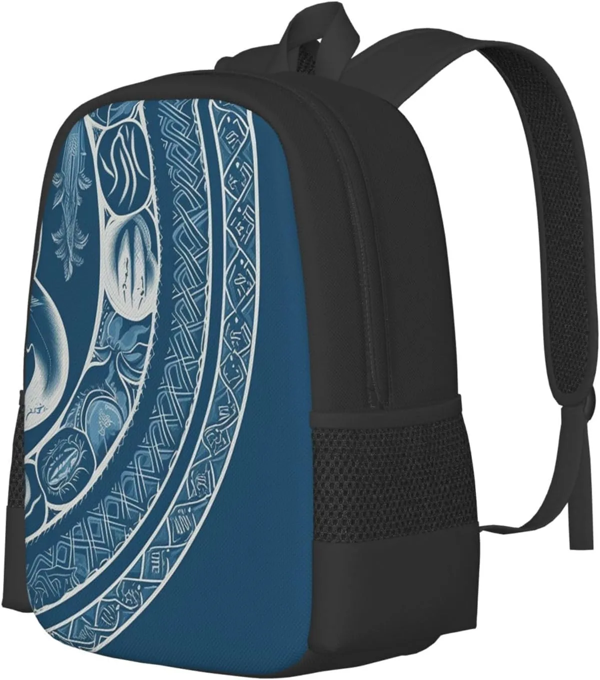 Travel Backpack for Women Men Laptop Backpack 15.6 Inch Computer Bag Blue serpentine chart Carry on Backpack