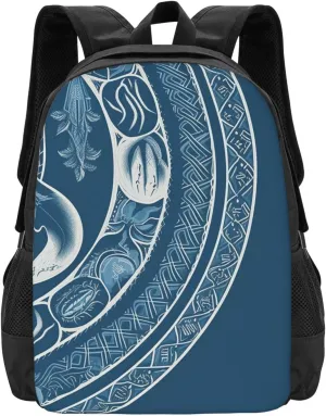 Travel Backpack for Women Men Laptop Backpack 15.6 Inch Computer Bag Blue serpentine chart Carry on Backpack