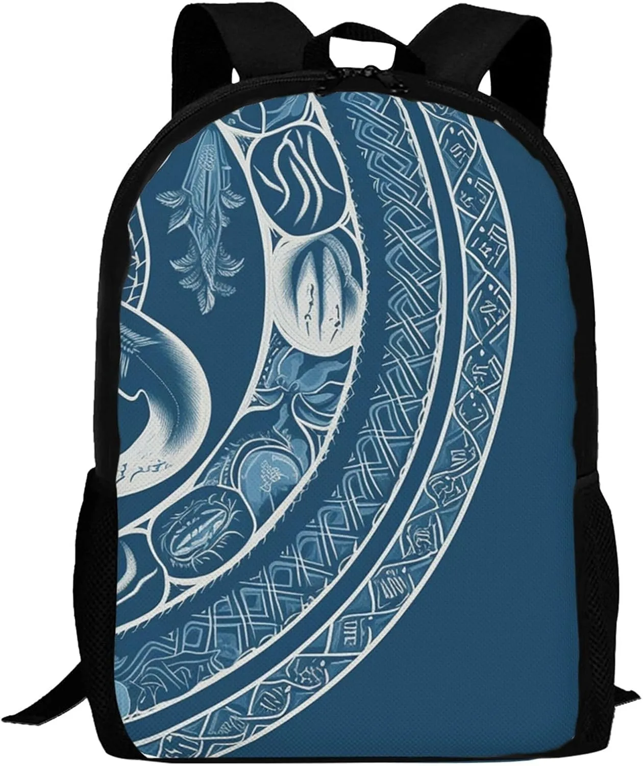Travel Backpack for Women Men Laptop Backpack 15.6 Inch Computer Bag Blue serpentine chart Carry on Backpack