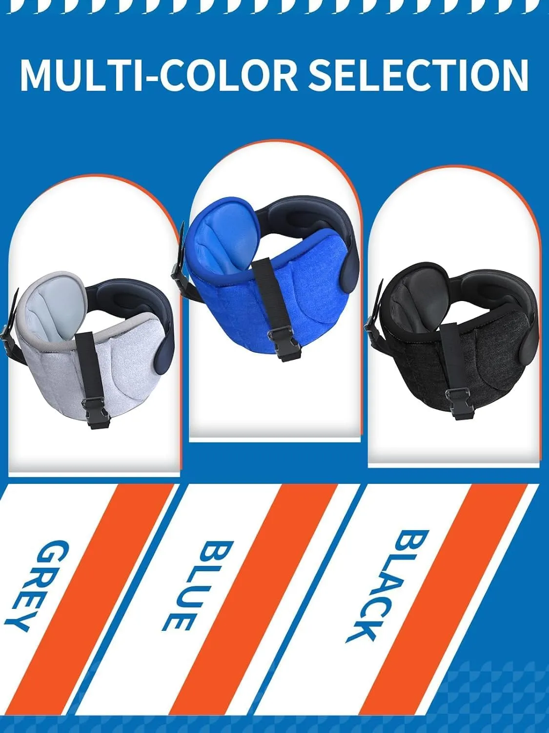 Travel Pillows for Airplanes, Airplane Pillow with Eye Mask for Long Flight, Airplane Head Strap for Sleeping, Travel Neck Pillow for Car, Road Trip Car Headrest, Stop Bobblehead, Dark Brown