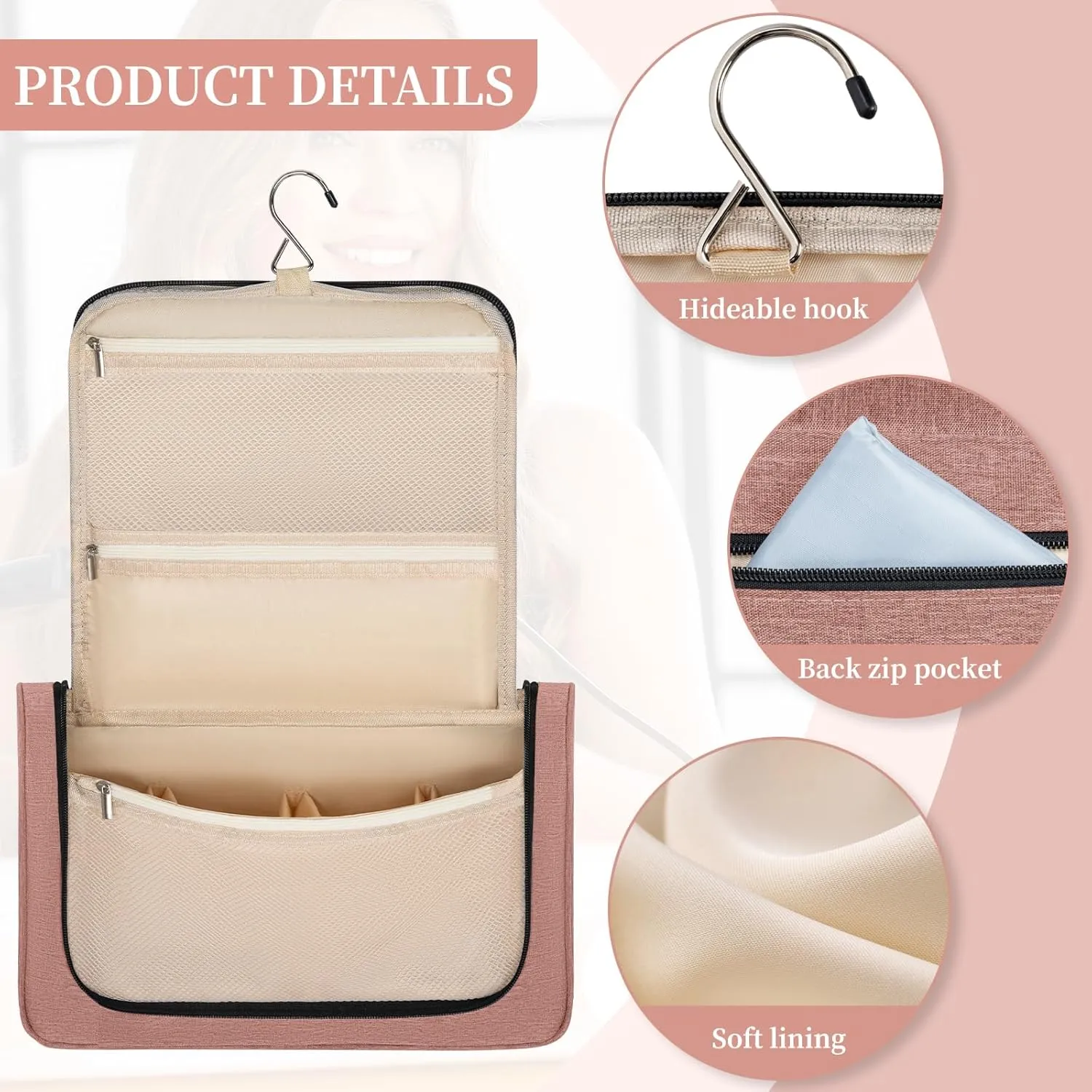 Travel Storage Bag Compatible with Dyson Airwrap Styler, Portable Travel Organizer for Hair Curler and Attachment with Multi-pockets