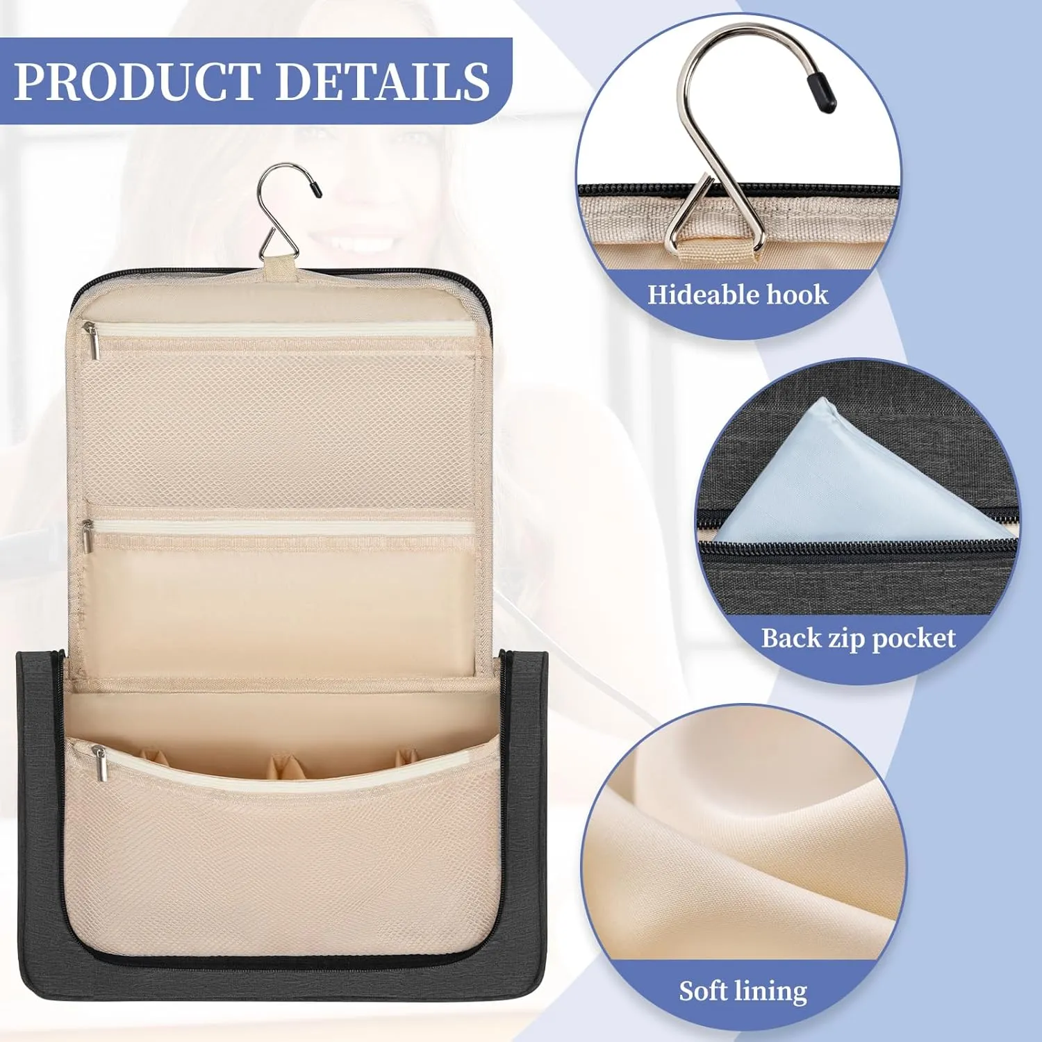 Travel Storage Bag Compatible with Dyson Airwrap Styler, Portable Travel Organizer for Hair Curler and Attachment with Multi-pockets