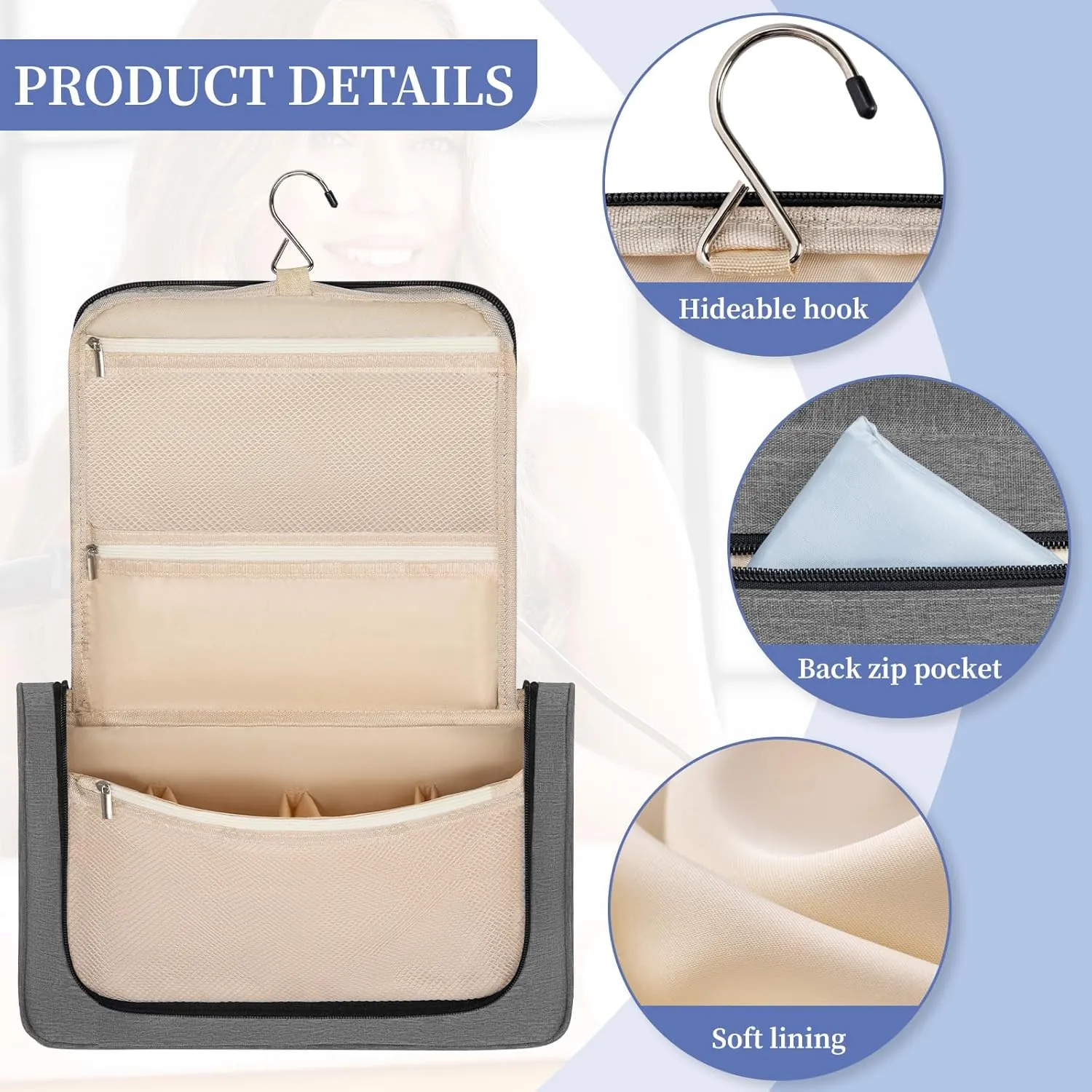 Travel Storage Bag Compatible with Dyson Airwrap Styler, Portable Travel Organizer for Hair Curler and Attachment with Multi-pockets