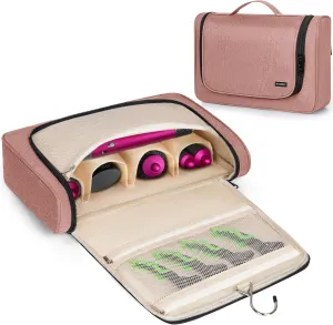 Travel Storage Bag Compatible with Dyson Airwrap Styler, Portable Travel Organizer for Hair Curler and Attachment with Multi-pockets