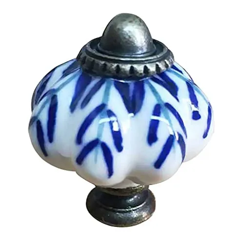 Trendy Retail® Ceramic Pumpkin Door Knob Cabinet Drawer Wardrobe Cupboard Shell Pull Handle