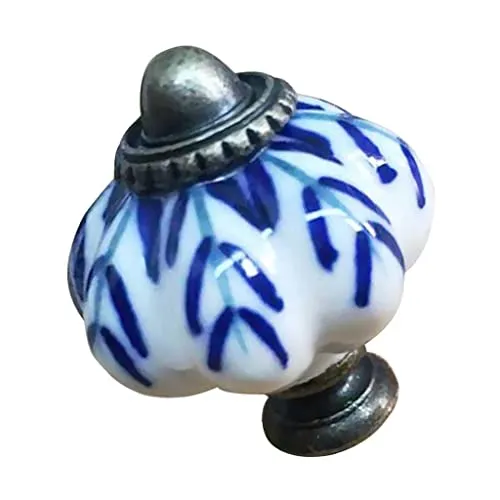 Trendy Retail® Ceramic Pumpkin Door Knob Cabinet Drawer Wardrobe Cupboard Shell Pull Handle