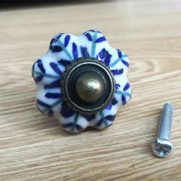 Trendy Retail® Ceramic Pumpkin Door Knob Cabinet Drawer Wardrobe Cupboard Shell Pull Handle