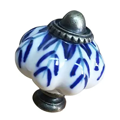 Trendy Retail® Ceramic Pumpkin Door Knob Cabinet Drawer Wardrobe Cupboard Shell Pull Handle