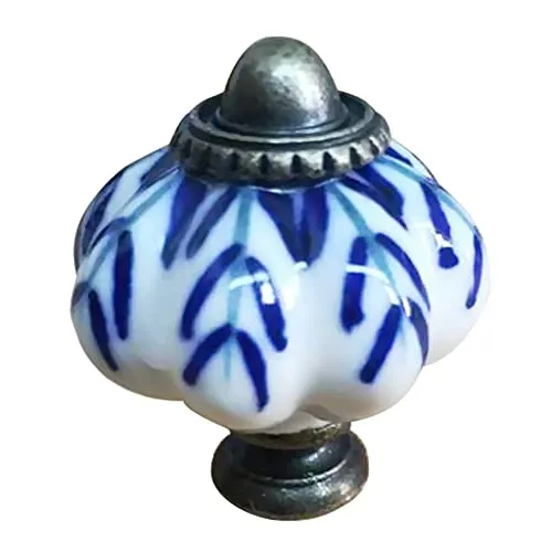 Trendy Retail® Ceramic Pumpkin Door Knob Cabinet Drawer Wardrobe Cupboard Shell Pull Handle