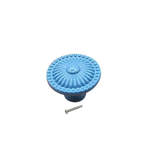 Trendy Retail® Retro Zinc Alloy Door Knob Cabinet Furniture Drawer Pull Handle -Blue