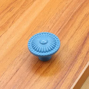 Trendy Retail® Retro Zinc Alloy Door Knob Cabinet Furniture Drawer Pull Handle -Blue