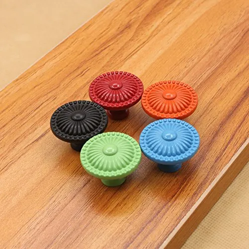 Trendy Retail® Retro Zinc Alloy Door Knob Cabinet Furniture Drawer Pull Handle -Blue