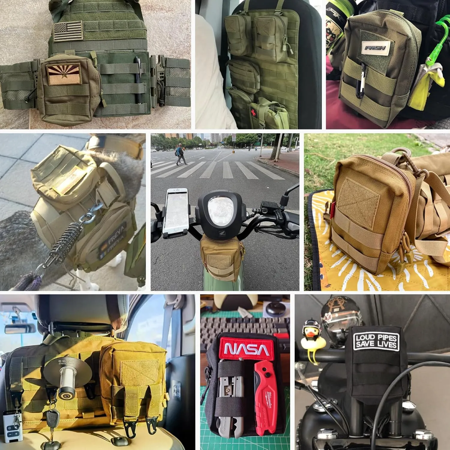 TRIWONDER Tactical Cigarette Pouch Molle Small Military Bag Battery Cigarette Case EDC Utility Card Holder Lighter Slot Mini Cigar Waist Pack