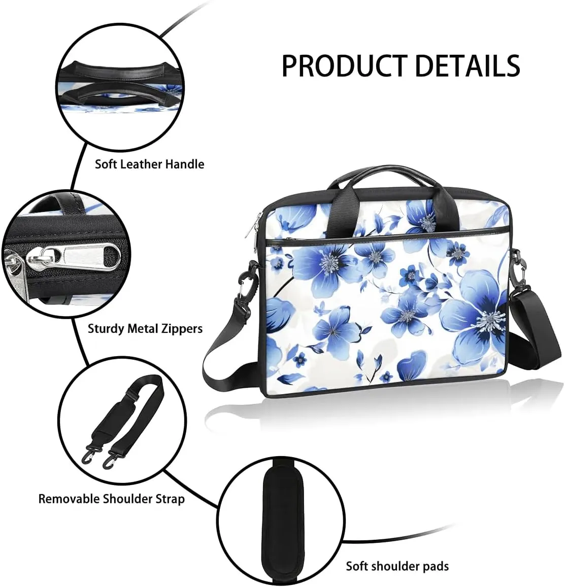 Tropical Beach 15 Inch Laptop Bag Women Men Laptop Carrying Case
