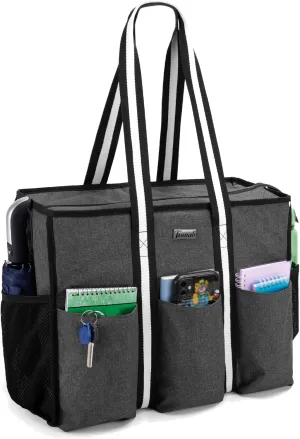 Trunab Utility Tote Bag for Teacher Nurse Bag and Tote for Work for Women with 15.6” Laptop Sleeve, Multiple Pockets