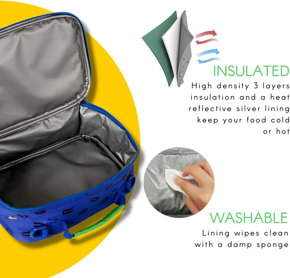 TWISE SIDE-KICK LUNCH BAG FOR SCHOOL OR TRAVEL (DINO)