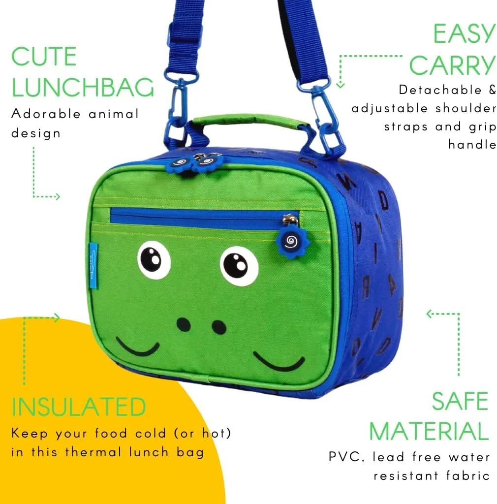 TWISE SIDE-KICK LUNCH BAG FOR SCHOOL OR TRAVEL (DINO)