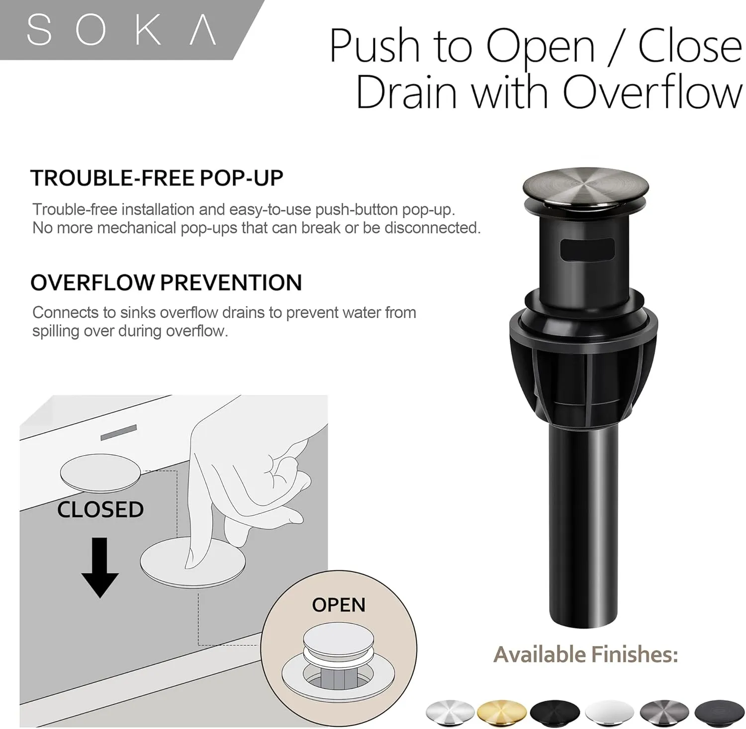 Two Handles Centerset Bathroom Faucet for Sink High Arc Stainless Steel with Deck Plate & Pop-Up Drain Assembly Fit 3 Hole Installation, Metallic Grey
