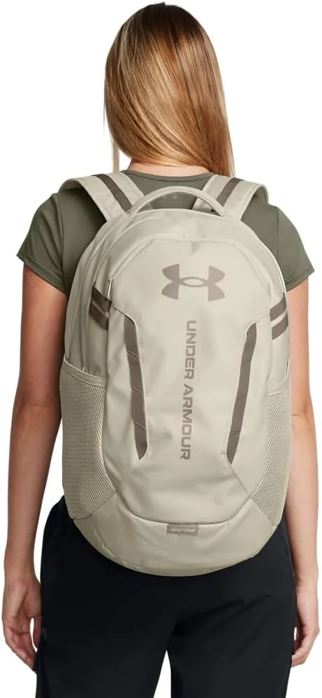 Under Armour Unisex-Adult Hustle 6.0 Backpack, (289) Khaki Base/Khaki Base/Taupe Dusk, One Size Fits Most