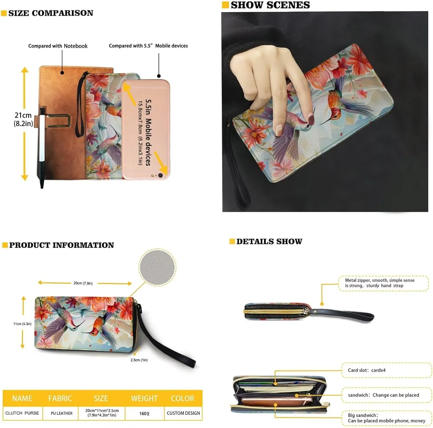 Underarm Purse Set for Women Soft Shoulder Purse Handbag with Wallet Set Smooth Top-Handle Shoulder Bag Clutch