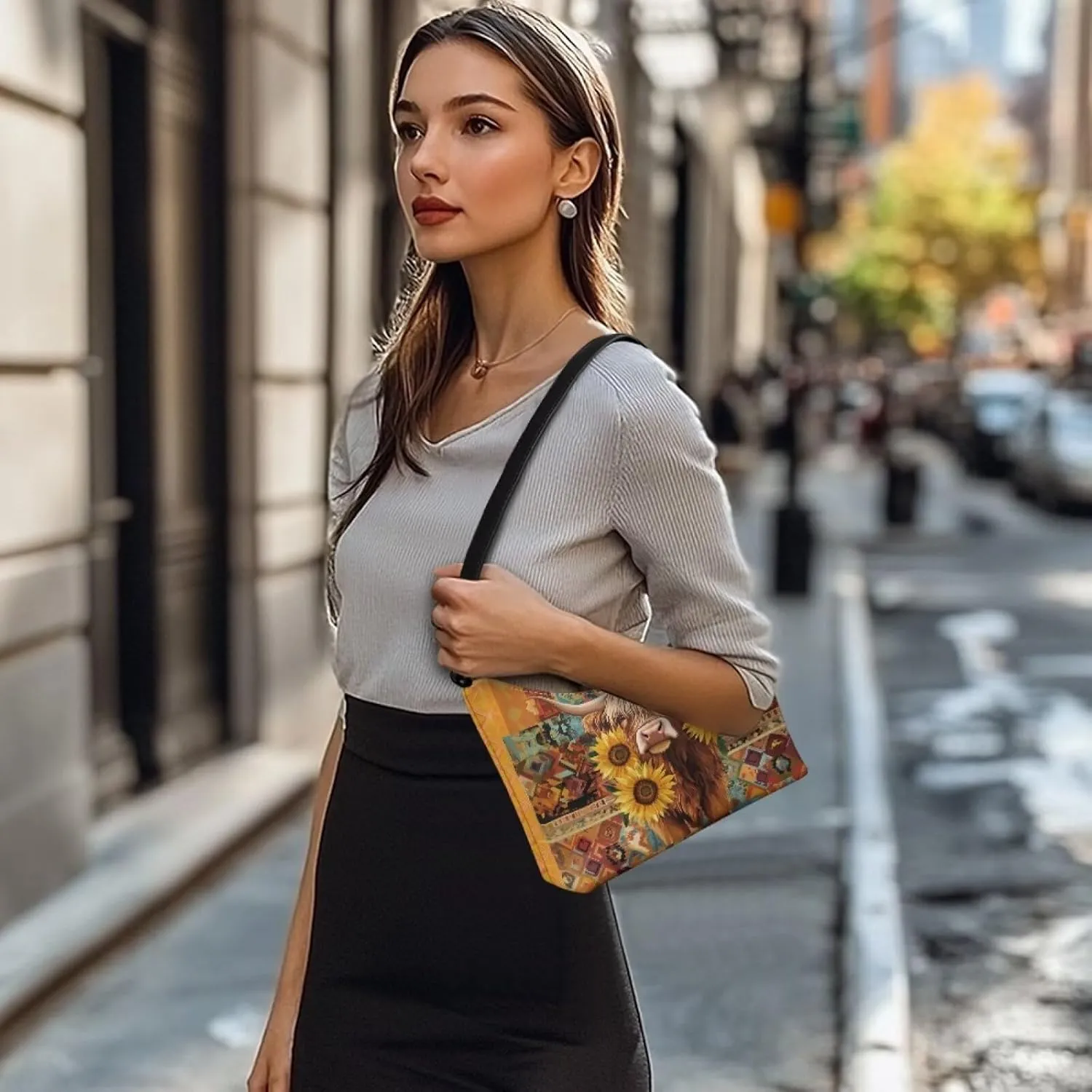 Underarm Shoulder Bag for Women Clutch Purse Handbag Pu Leather Tote Hobo Bag with Zipper Closure