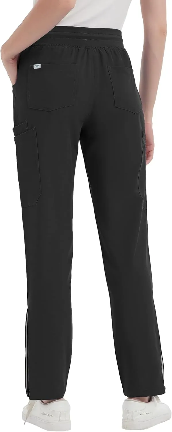 Uniforms World Scrub Pants for Women with 8 Pockets - Stretch Straight Leg Cargo Pants
