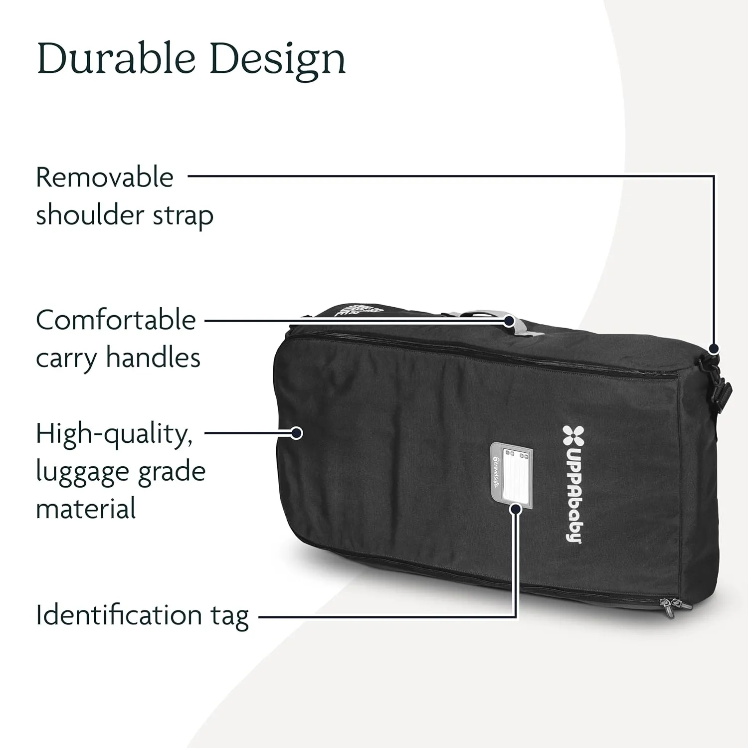 UPPAbaby Travel Bag for RumbleSeat and Bassinet - Easy-Carry Handles, Removeable Shoulder Strap   Durable Design with TravelSafe Protection