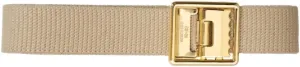 VANGUARD US Marine Corps Web Belt w/ 24k Buckle, Khaki, 44"