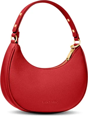 Vantamo Crescent Bags For Women with RFID Protection, Half Moon Clutch Purses for Women with Anti-Theft Clip for Extra Safety