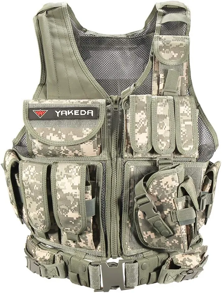 vAv YAKEDA Tactical Vest Outdoor Ultra-Light Breathable Training Airsoft Vest Adjustable for Adults