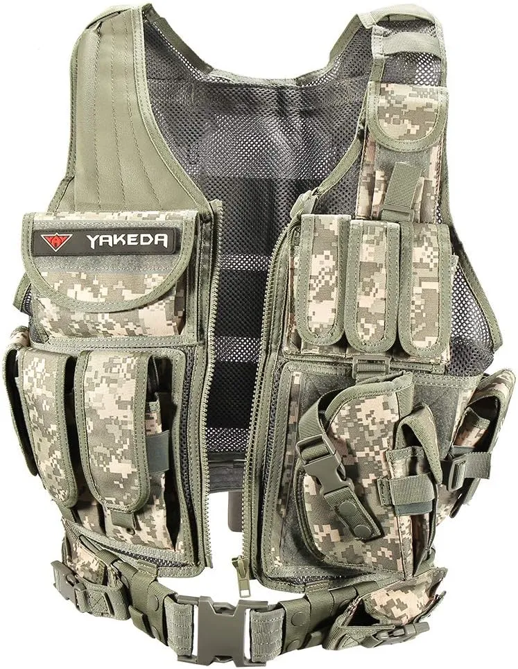 vAv YAKEDA Tactical Vest Outdoor Ultra-Light Breathable Training Airsoft Vest Adjustable for Adults