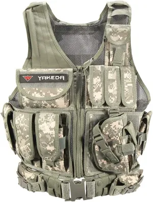 vAv YAKEDA Tactical Vest Outdoor Ultra-Light Breathable Training Airsoft Vest Adjustable for Adults