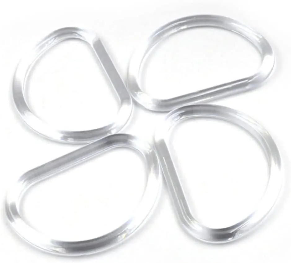 Veemoon 10 Pack Plastic D-Shaped Bag Handles Purse Frame Hangers for DIY Handbags Lightweight
