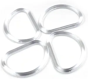 Veemoon 10 Pack Plastic D-Shaped Bag Handles Purse Frame Hangers for DIY Handbags Lightweight